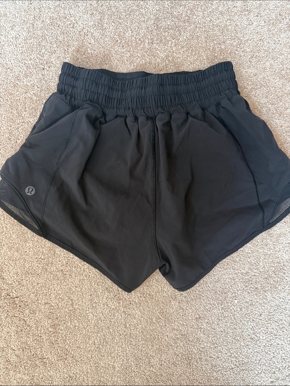 lululemon athletica Hotty Hot High Rise Black Athletic Running Shorts